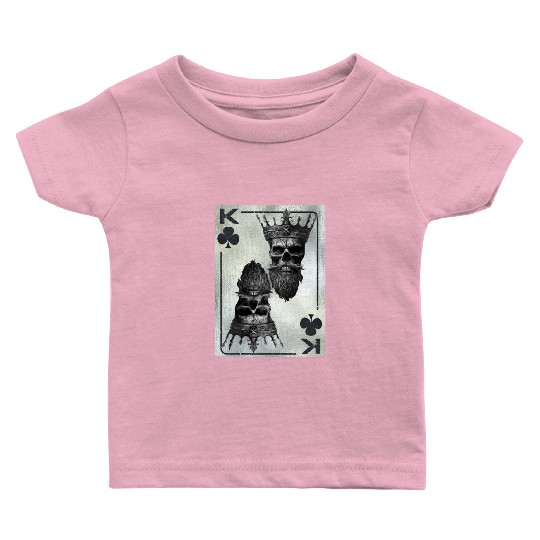 Gothic Card Game Clubs King Creepy Baby T Shirts