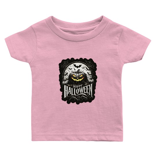 Spooky Pumpkin Night Baby T Shirts
