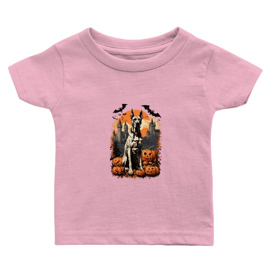Bewitching Halloween Delight with Pumpkins and Bat Baby T Shirts