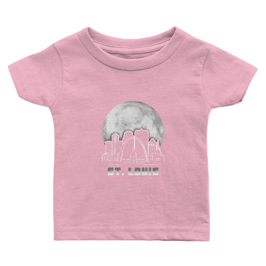 St. Louis Missouri Full Moon Baby T Shirts