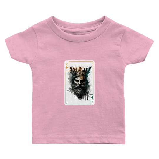 King Spades Halloween Creepy Gothic Poker Baby T Shirts