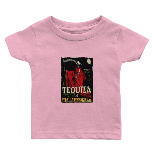 Vintage Mexican Tequila Calavera Baby T Shirts