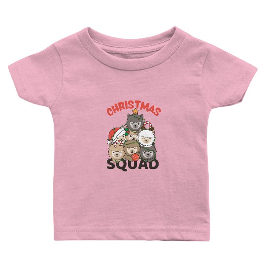 Alpaca Christmas Tree Christmas Squad Alpacas Baby T Shirts