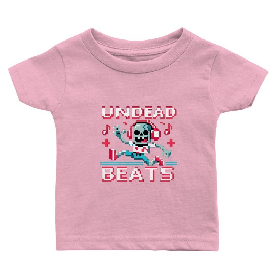 Undead Beats - 8-bit Zombie Groove Baby T Shirts