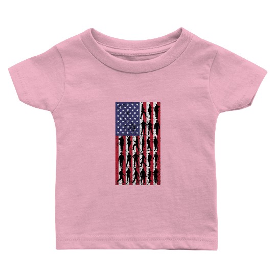 USA FLAG PATRIONISM NATIONALISM Baby T Shirts