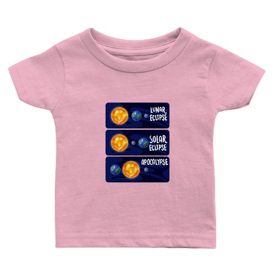 Lunar Eclipse Solar Apocalypse Astrology Science Baby T Shirts