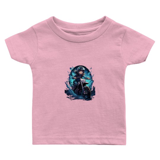 Dirt Bike Anime Girl Ice Racing Motorcycle Ice Baby T Shirts