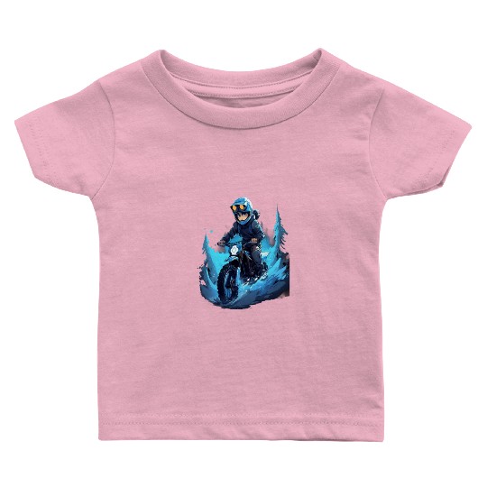 Dirt Bike Anime Ice Racing Motorcycle Ice Racer Baby T Shirts