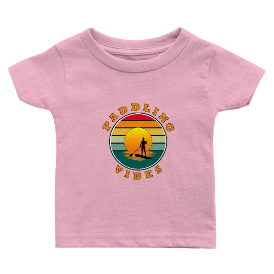 Paddling Vibes – Sun retro - Paddle Boarder Baby T Shirts