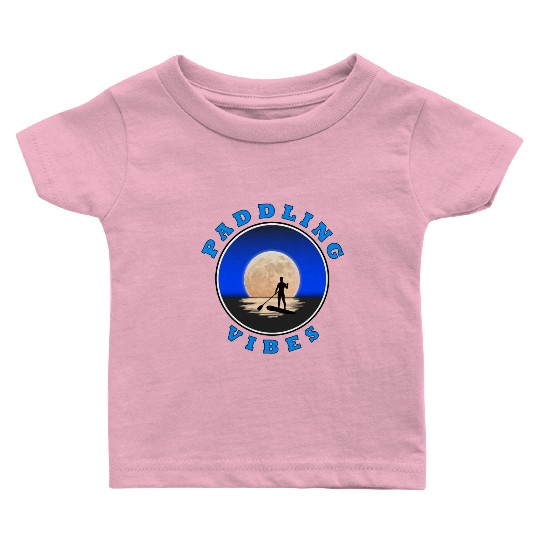Paddling Vibes - Moon - Paddle Boarder Baby T Shirts