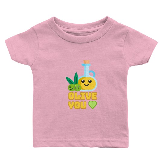 Olive You! Cute Olive I Love You Cartoon Baby T Shirts