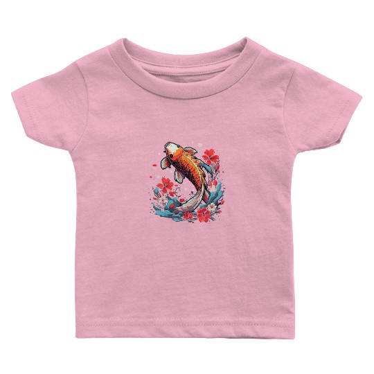 Koi Fish Koi Carp Japanese Koi Garden-Pond Koi Baby T Shirts