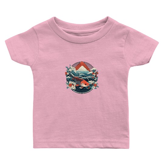 Koi Fish Koi Carp Japanese Koi Garden-Pond Koi Baby T Shirts