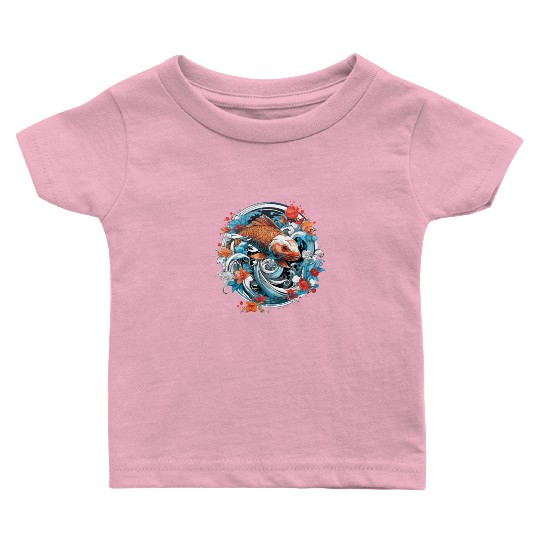 Koi Fish Koi Carp Japanese Koi Garden-Pond Koi Baby T Shirts