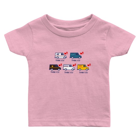 Thank You Postal worker Sticker Baby T Shirts