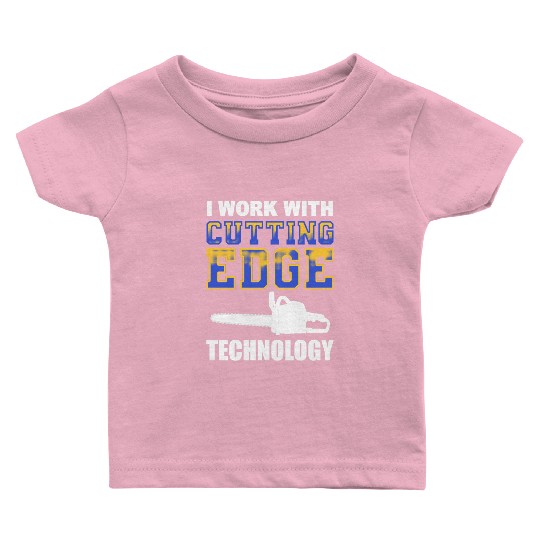 Forest Arboriculturist Lumberjack Chainsaw Logo Baby T Shirts