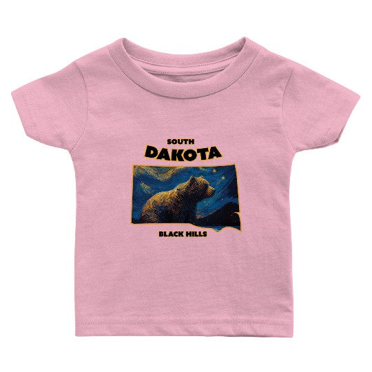 South Dakota - Bear Baby T Shirts