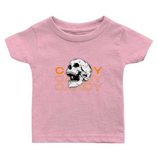 Candy Candy Candy Skull Baby T Shirts