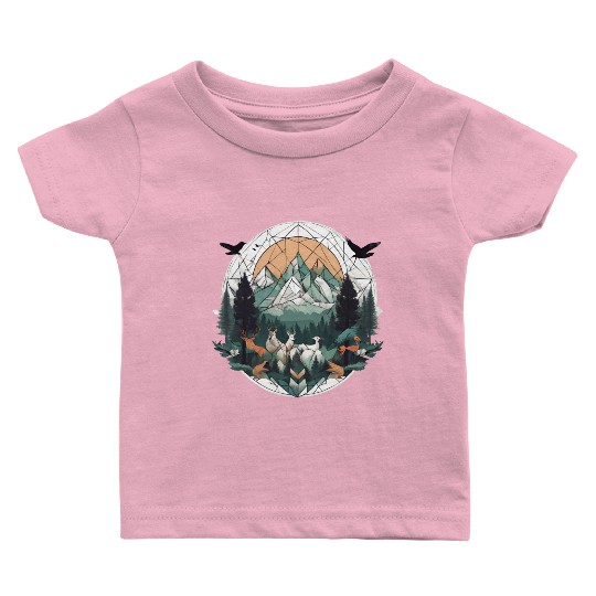 Geoforest Tapestry Baby T Shirts