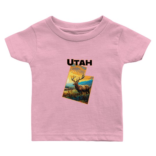 Utah Wildlife - elk Baby T Shirts