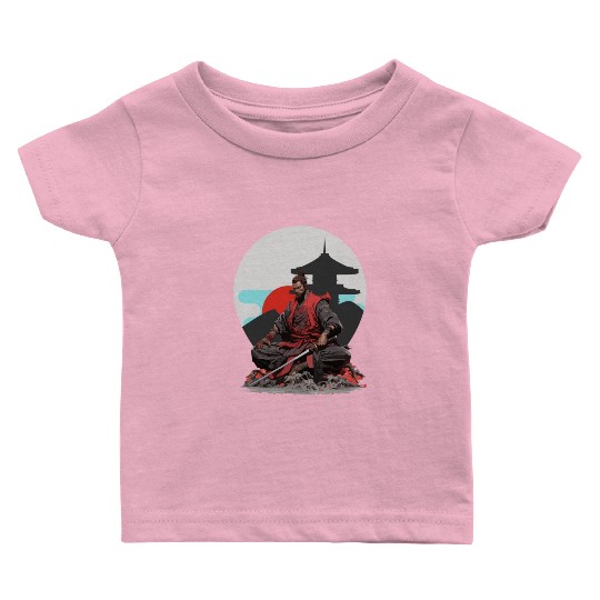 Brave Samurai Baby T Shirts
