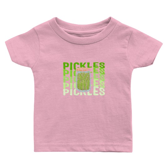 Pickle Baby T Shirts, Jar Of Pickles Cute Retro Green Baby T Shirts