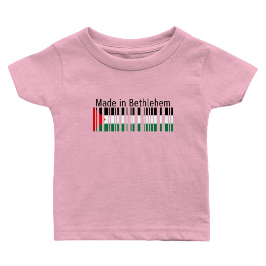 Made in Bethlehem Barcode Palestine Flag for Pales Baby T Shirts