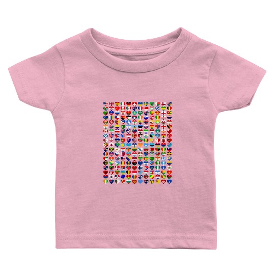 International Flags of the Countries of the World Baby T Shirts