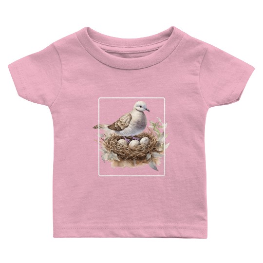 Quail Bird With Eggs Baby T Shirts