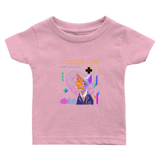 Cyborg Retro Gamer Scifi Baby T Shirts