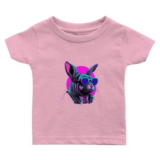 Vaporwave Easter Bunny Baby T Shirts