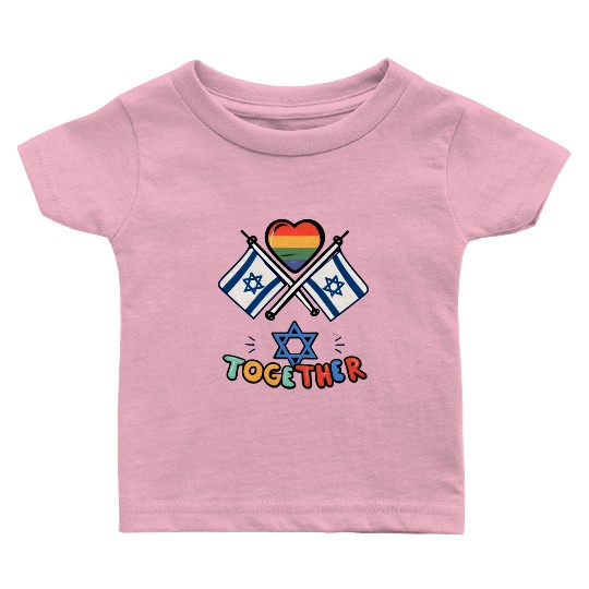 LGBTQ community STANDS WITH ISRAEL Baby T Shirts