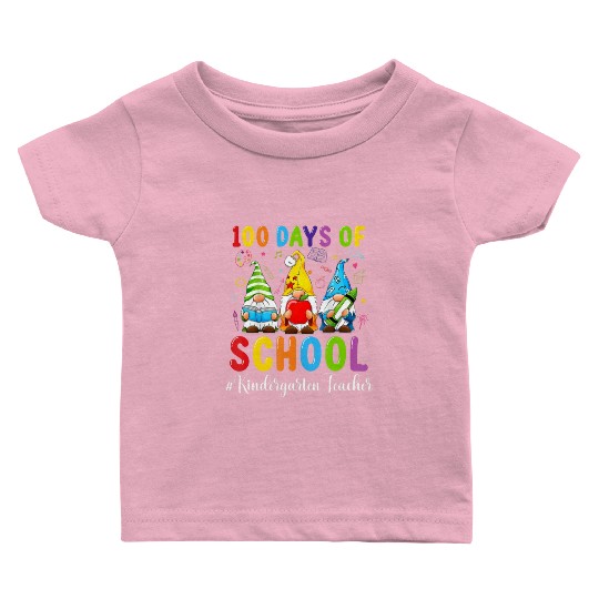 Cute Gnome Kindergarten Teacher 100Th Day School Baby T Shirts