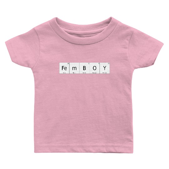 Periodic Table Chemical Element Femboy Bigender Si Baby T Shirts