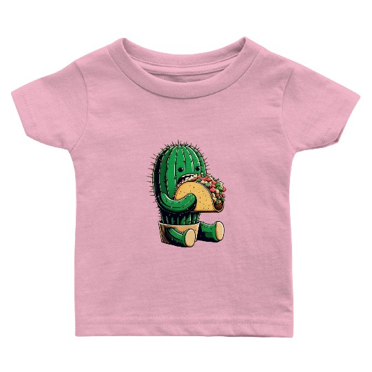 Mexican taco cactus Baby T Shirts