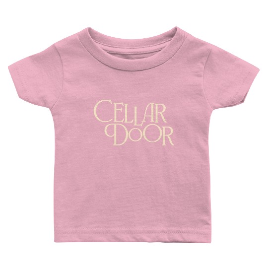 Cellar Door Beautiful Typography in Cream Baby T Shirts
