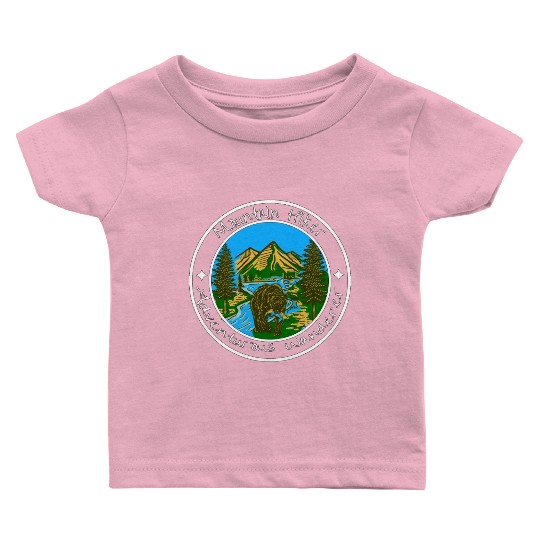 Mountain Hiker Bear Wilderness Baby T Shirts