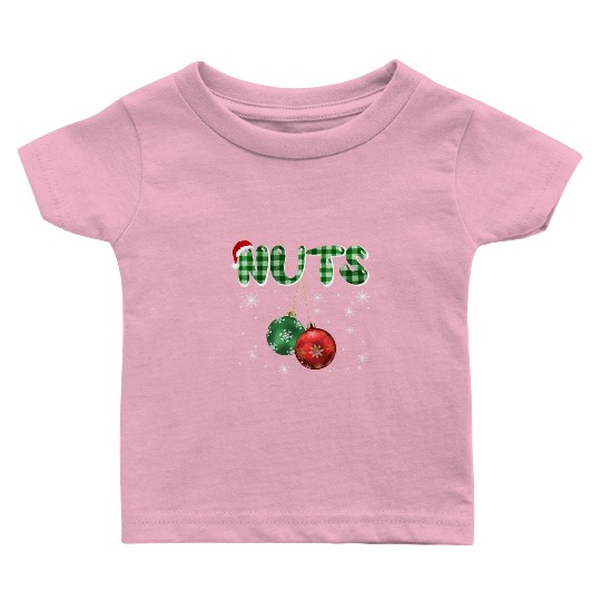 Chest Nuts Christmas Funny Couple Matching Baby T Shirts