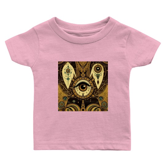 Abstract New Age 1920s Steampunk Design Baby T Shirts