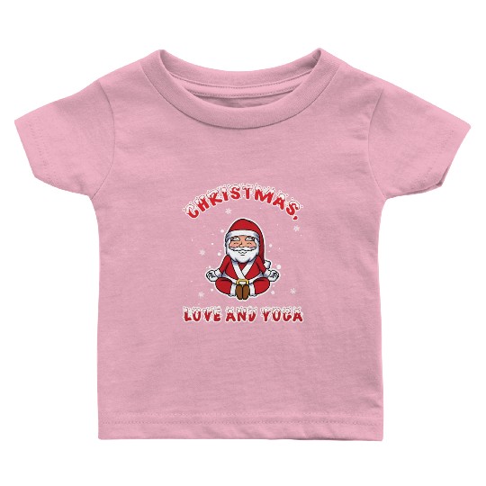 Yogini Yoga Meditation Christmas, Love And Yoga Baby T Shirts