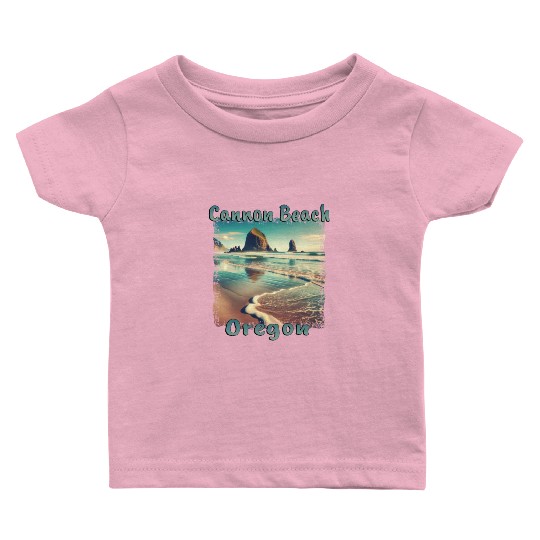 Cannon Beach, Oregon, USA - Relaxing Seaside Baby T Shirts