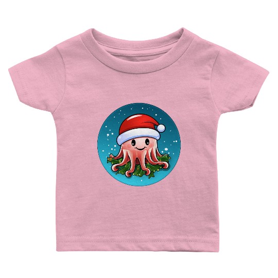 Jellyfish Christmas Baby T Shirts