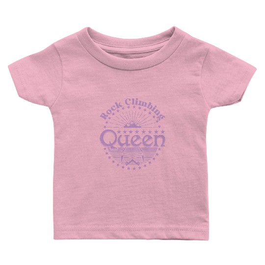 Rock Climbing Queen Baby T Shirts