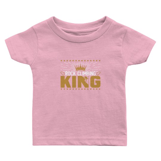 Rock Climbing King Baby T Shirts
