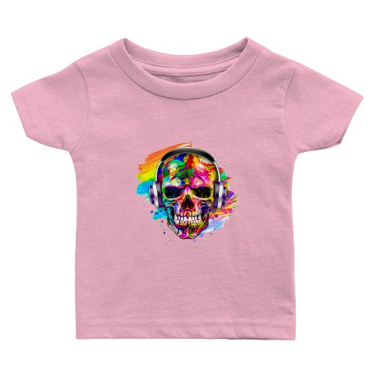 Colorful skull Baby T Shirts