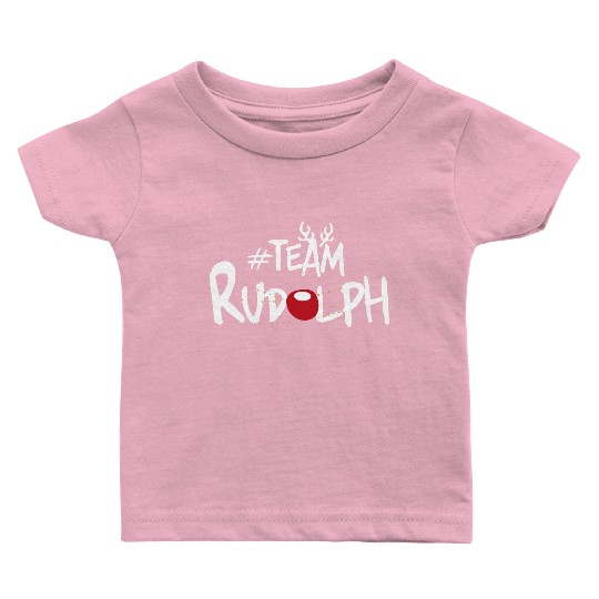Team Rudolph Funny Christmas Reindeer Lover Meme Baby T Shirts