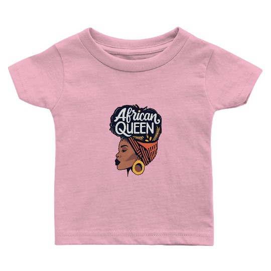 African Queen Afrocentric Queen Baby T Shirts