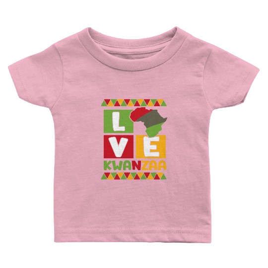 Happy Kwanzaa Vibes Black Heritage Holiday Baby T Shirts