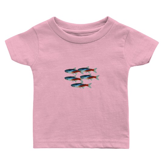 Neon Tetra Fish Bright Color Freshwater Sea Life Baby T Shirts