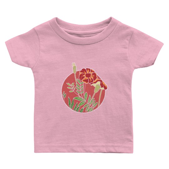 Mexican Marigold Nature Lover Gift Baby T Shirts